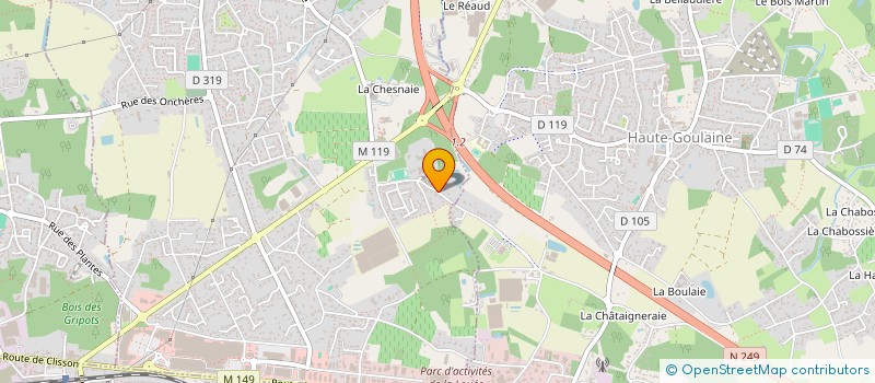 localisation de l'entreprise ENTREPRISE RIOU à BASSE-GOULAINE