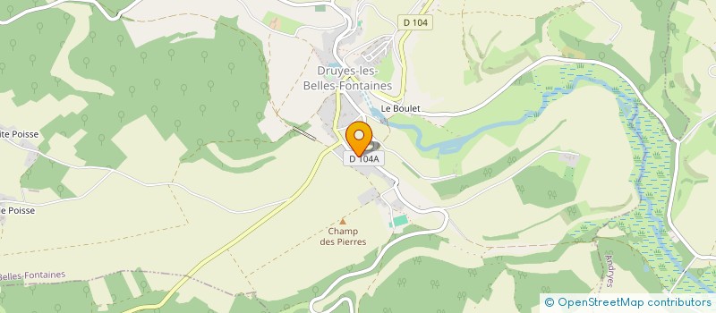 localisation de l'entreprise ENTREPRISE ROBINEAU FRERES à DRUYES-LES-BELLES-FONTAINES