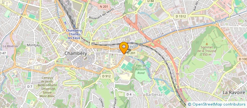 localisation de l'entreprise ENTREPRISE RODRIGUES  CHAMBERY