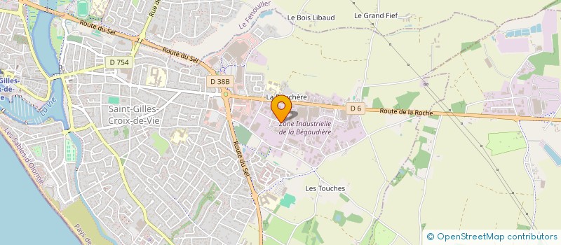 localisation de l'entreprise ENTREPRISE ROGER à SAINT-GILLES-CROIX-DE-VIE