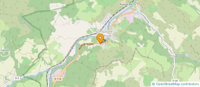 localisation de l'entreprise ENTREPRISE ROGER MARIN ET FILS à CAMPAGNE-SUR-AUDE
