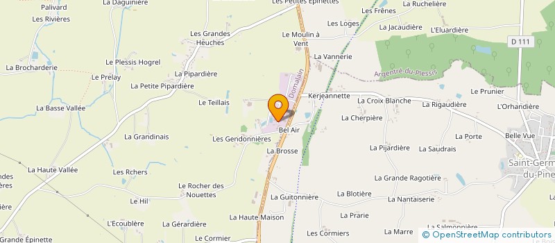 localisation de l'entreprise ENTREPRISE ROINE  DOMALAIN