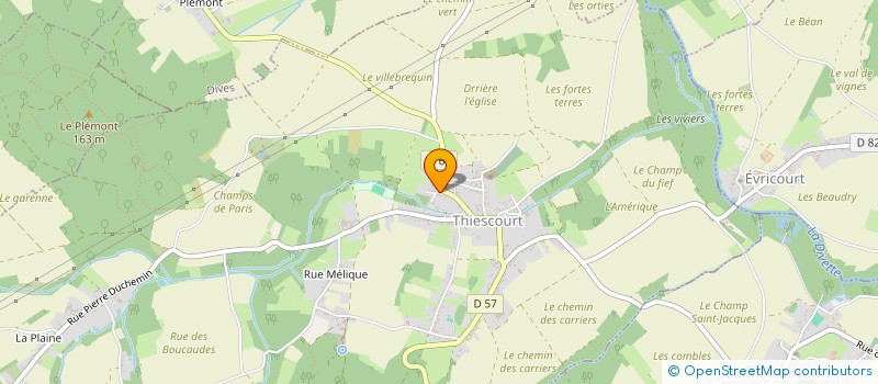 localisation de l'entreprise ENTREPRISE ROSE  THIESCOURT