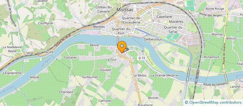 localisation de l'entreprise ENTREPRISE ROUDALES à MOISSAC
