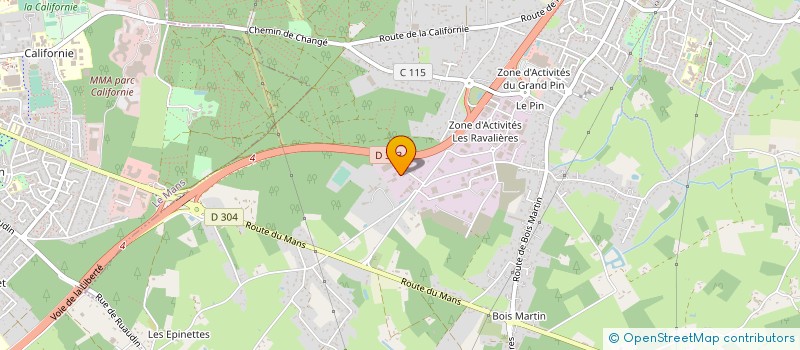 localisation de l'entreprise ENTREPRISE SARTHOISE DE BATIMENT ET TRAVAUX PUBLICS à CHANGE