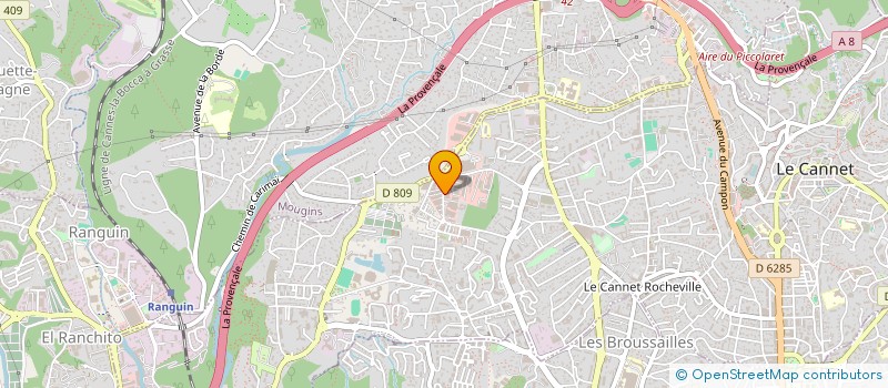 localisation de l'entreprise ENTREPRISE SBARBARO LECRECQ à LE CANNET