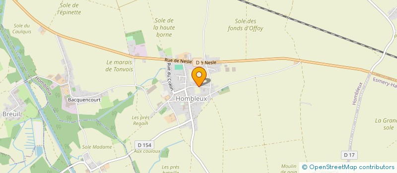 localisation de l'entreprise ENTREPRISE SECRET à HOMBLEUX