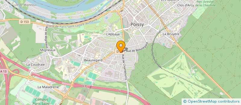 localisation de l'entreprise ENTREPRISE SEMEDO-J  POISSY