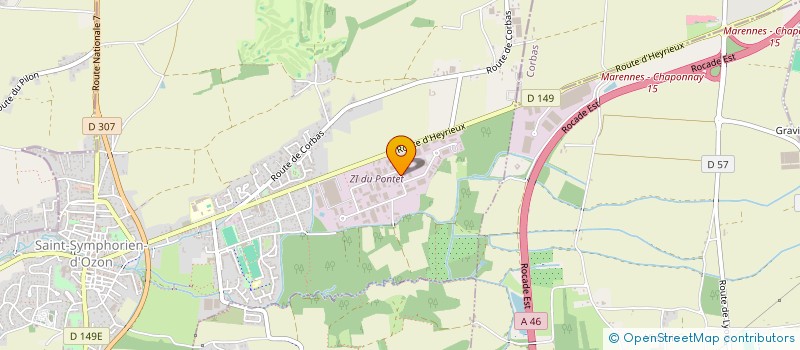 localisation de l'entreprise ENTREPRISE SERRA RICHARD  SAINT-SYMPHORIEN-D'OZON