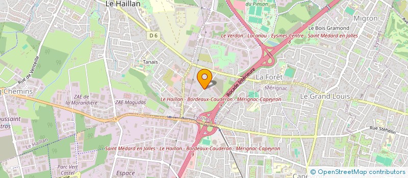 localisation de l'entreprise ENTREPRISE SIBE à EYSINES