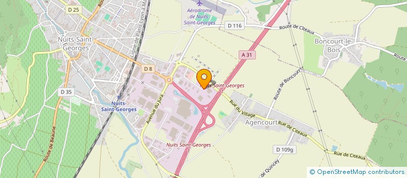localisation de l'entreprise ENTREPRISE SOTTY SA à NUITS-SAINT-GEORGES