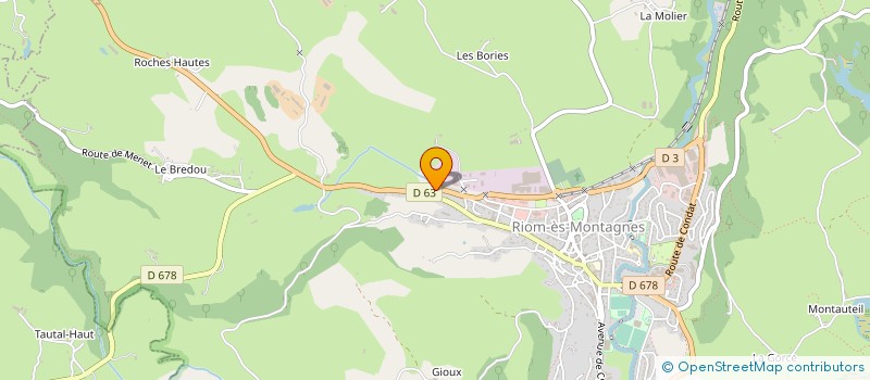 localisation de l'entreprise ENTREPRISE SOUSTRE à RIOM-ES-MONTAGNES