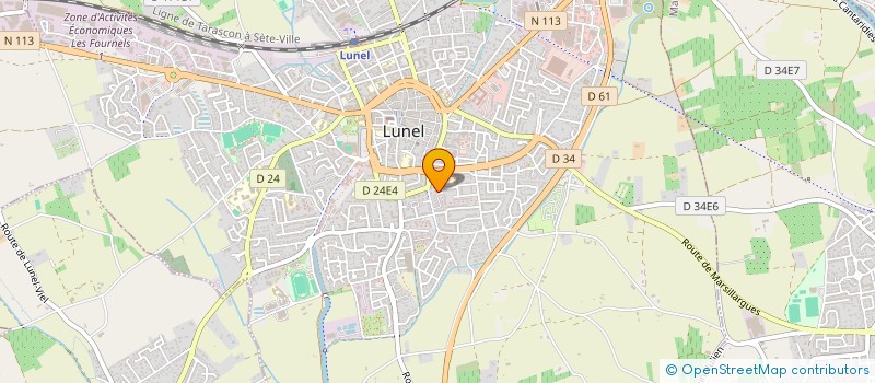 localisation de l'entreprise ENTREPRISE SUD TOITURE - E.S.T à LUNEL