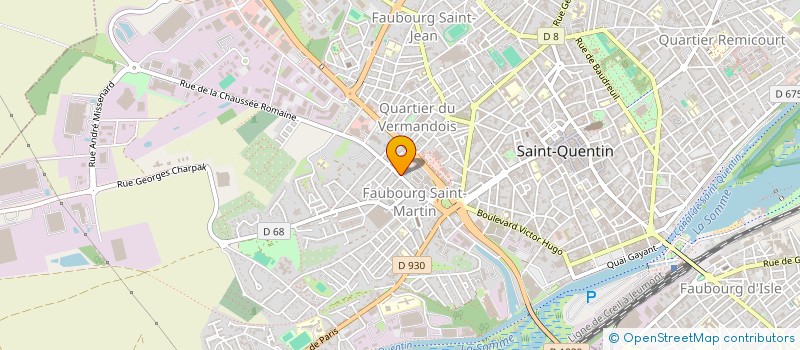 localisation de l'entreprise ENTREPRISE T.M.F.  SAINT-QUENTIN