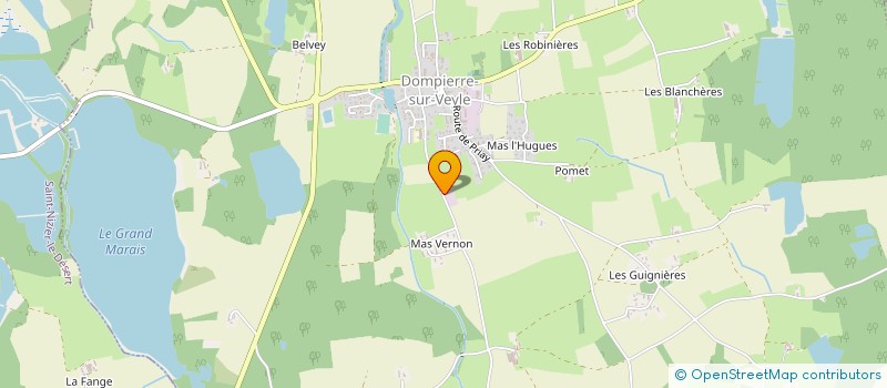 localisation de l'entreprise ENTREPRISE TABOURET à DOMPIERRE-SUR-VEYLE