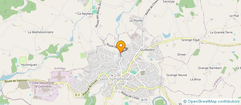localisation de l'entreprise ENTREPRISE TAGUET à SAINT-SYMPHORIEN-SUR-COISE