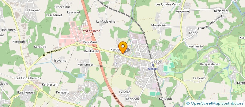 localisation de l'entreprise ENTREPRISE TANGUY PEINTURE RAVALEMENT  GESTEL