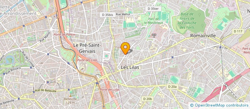 localisation de l'entreprise ENTREPRISE TAPIA à LES LILAS