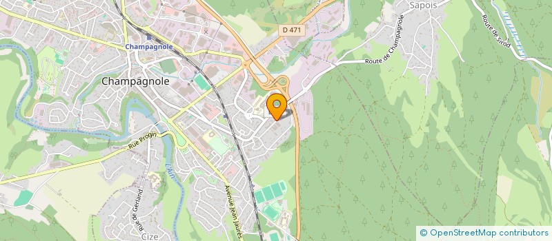 localisation de l'entreprise ENTREPRISE TASSAN  CHAMPAGNOLE