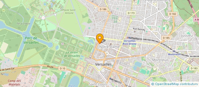 localisation de l'entreprise ENTREPRISE TECHNOBAT à VERSAILLES