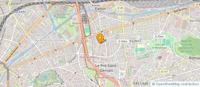 localisation de l'entreprise ENTREPRISE TEKELI  PANTIN