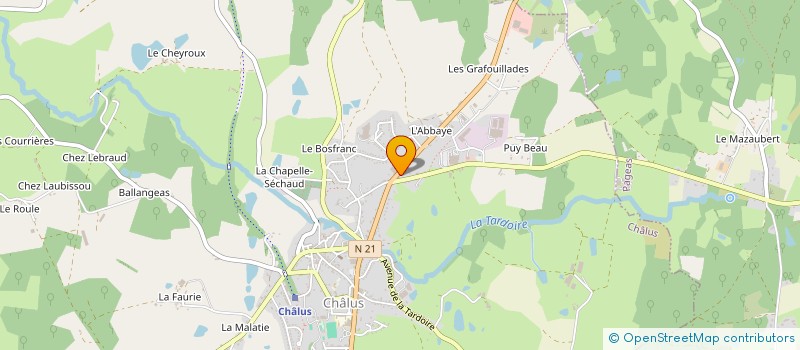 localisation de l'entreprise ENTREPRISE TEYSSIER à FLAVIGNAC