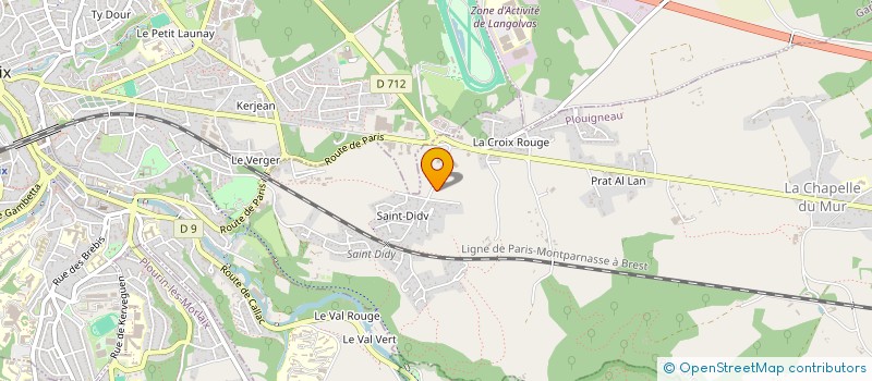 localisation de l'entreprise ENTREPRISE THIERRY LE ROUX  PLOUIGNEAU