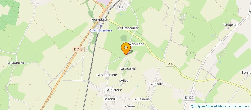 localisation de l'entreprise ENTREPRISE THUILLAS  CHAMPDENIERS