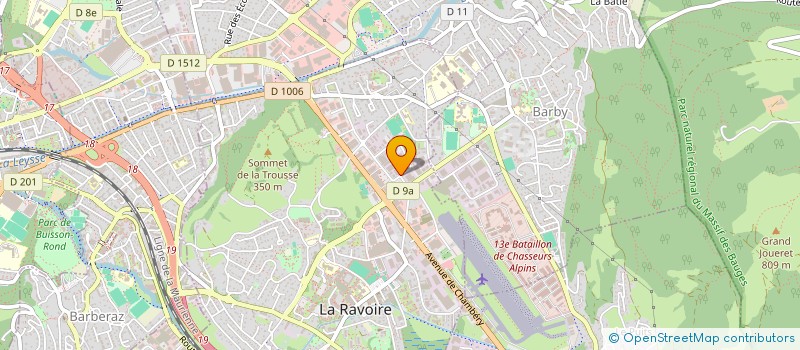 localisation de l'entreprise ENTREPRISE TISSOT à LA RAVOIRE