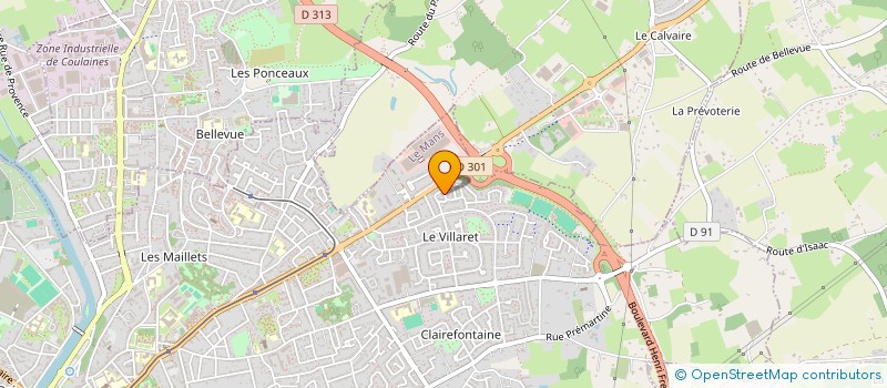 localisation de l'entreprise ENTREPRISE TONELLO à LE MANS