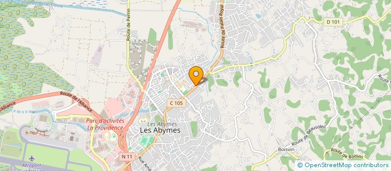 localisation de l'entreprise ENTREPRISE TRAV ROUTIERS ET AMENAGEMENT à LES ABYMES