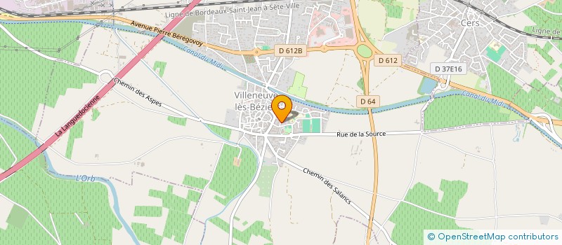 localisation de l'entreprise ENTREPRISE TRAVAUX AMENAGEMENT - E.T.A à VILLENEUVE-LES-BEZIERS