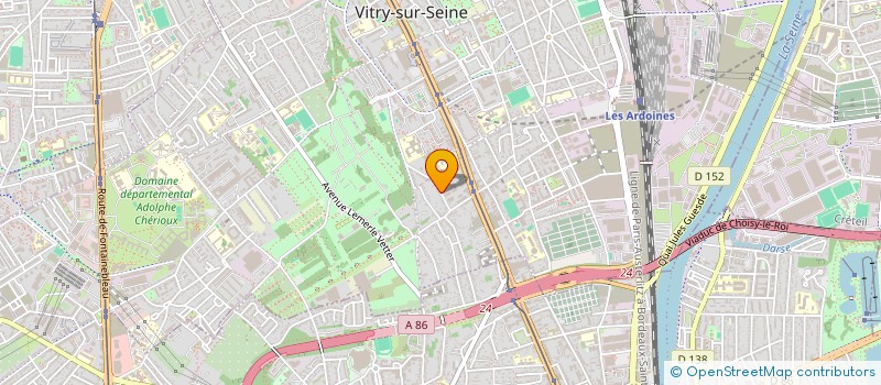 localisation de l'entreprise ENTREPRISE TRAVAUX BATIMENT à VITRY-SUR-SEINE