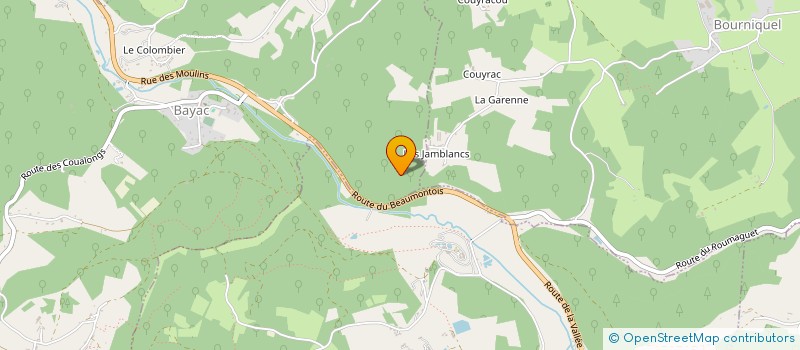 localisation de l'entreprise ENTREPRISE TRAVAUX BATIMENT BOUSCAILLOU SOCIETE EN LIQUIDATION  BEAUMONTOIS EN PERIGORD