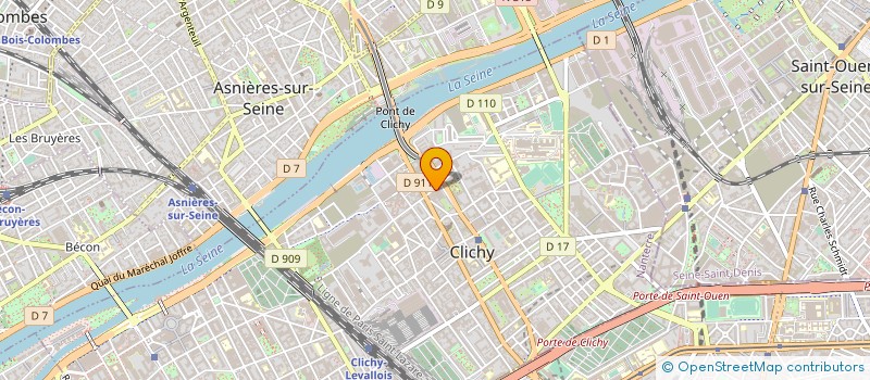 localisation de l'entreprise ENTREPRISE TRAVAUX ET MIROITEMENT ETM à CLICHY