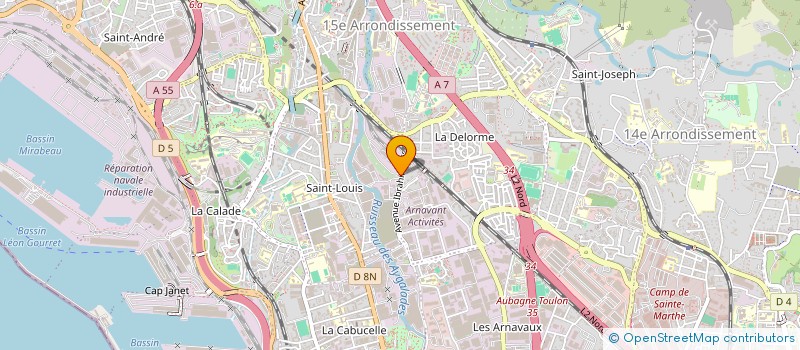 localisation de l'entreprise ENTREPRISE TRAVAUX PLOMBERIE MUNOZ à MARSEILLE 15EME