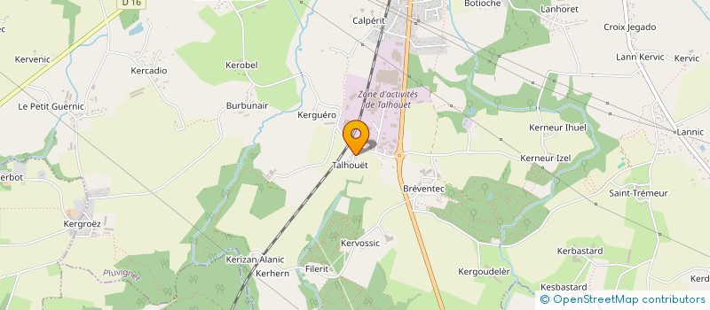 localisation de l'entreprise ENTREPRISE TRAVAUX PUBLICS ET MACONNERIE  PLUVIGNER