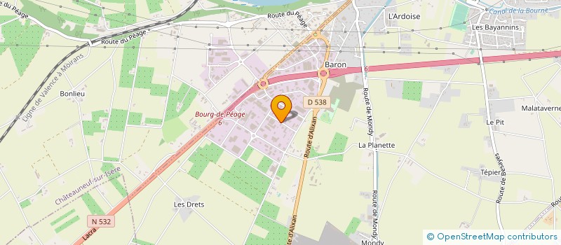 localisation de l'entreprise ENTREPRISE TRECHE CHARPENTES  BOURG-DE-PEAGE