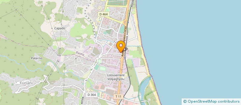 localisation de l'entreprise ENTREPRISE UNIPERSONNELLE A RESPONSABILITE LIMITEE CARROSSERIE GRIMALDI J.D à BASTIA