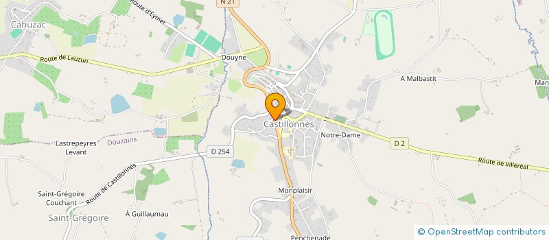 localisation de l'entreprise ENTREPRISE UNIPERSONNELLE A RESPONSABILITE LIMITEE GARAGE VIOLLIER à CASTILLONNES