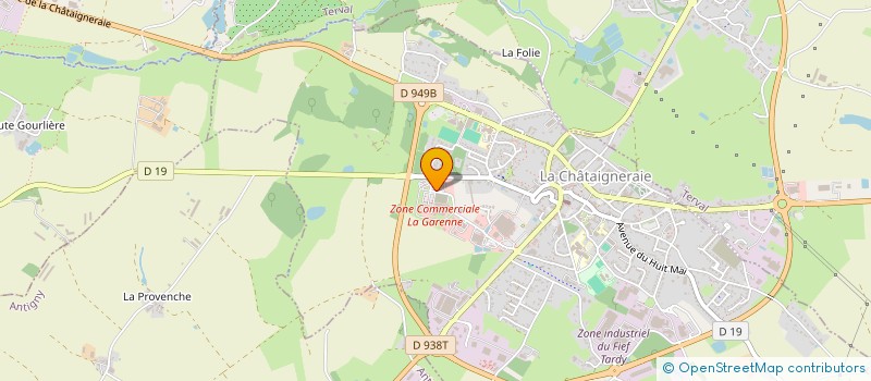 localisation de l'entreprise ENTREPRISE UNIPERSONNELLE A RESPONSABILITE LIMITEE L'ETAPE DU COUREUR  LA CHATAIGNERAIE