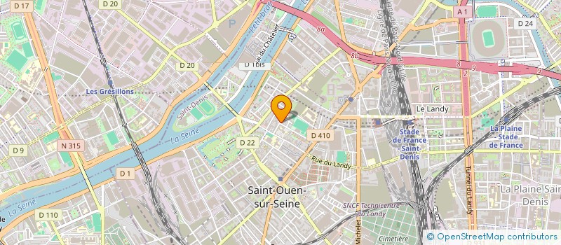 localisation de l'entreprise ENTREPRISE VALLIER à SAINT-OUEN-SUR-SEINE