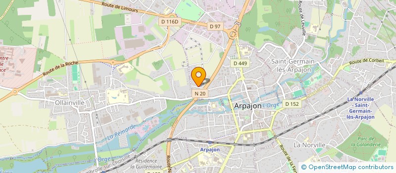 localisation de l'entreprise ENTREPRISE VERHAEGHE à ARPAJON