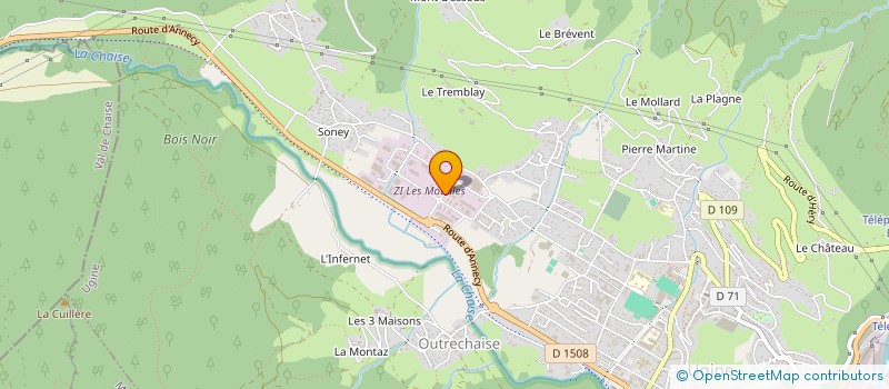 localisation de l'entreprise ENTREPRISE VEYRAT-MASSON à UGINE
