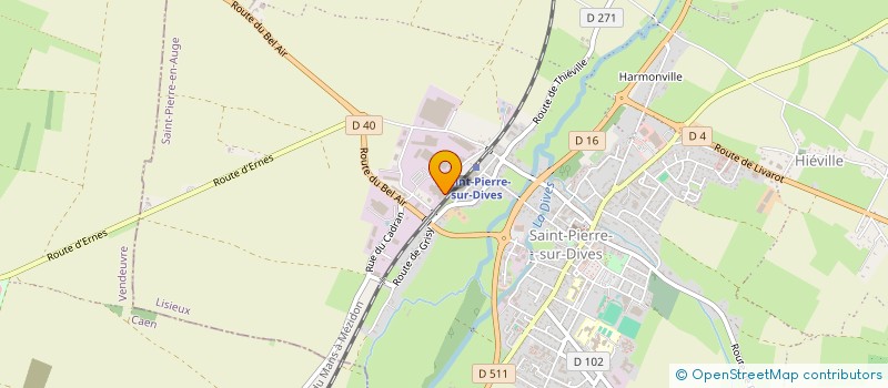 localisation de l'entreprise ENTREPRISE VIANDES ABATTAGES  SAINT-PIERRE-EN-AUGE