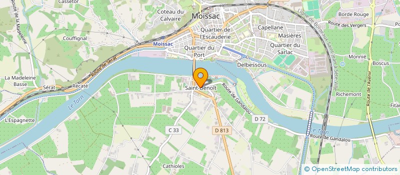 localisation de l'entreprise ENTREPRISE VIATGE - ROUDALES à MOISSAC