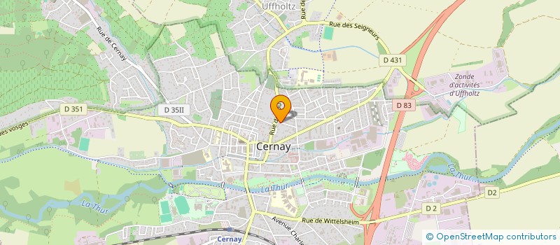 localisation de l'entreprise ENTREPRISE VICTOR  CERNAY