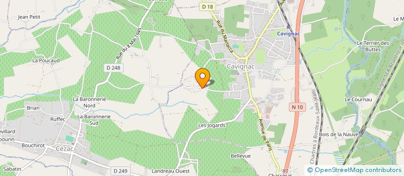 localisation de l'entreprise ENTREPRISE VIDEAU  CAVIGNAC