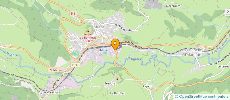 localisation de l'entreprise ENTREPRISE VILLARET à MURAT