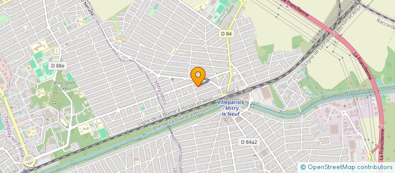 localisation de l'entreprise ENTREPRISE VILLEMOMBLOISE DE PEINTURE  MITRY-MORY